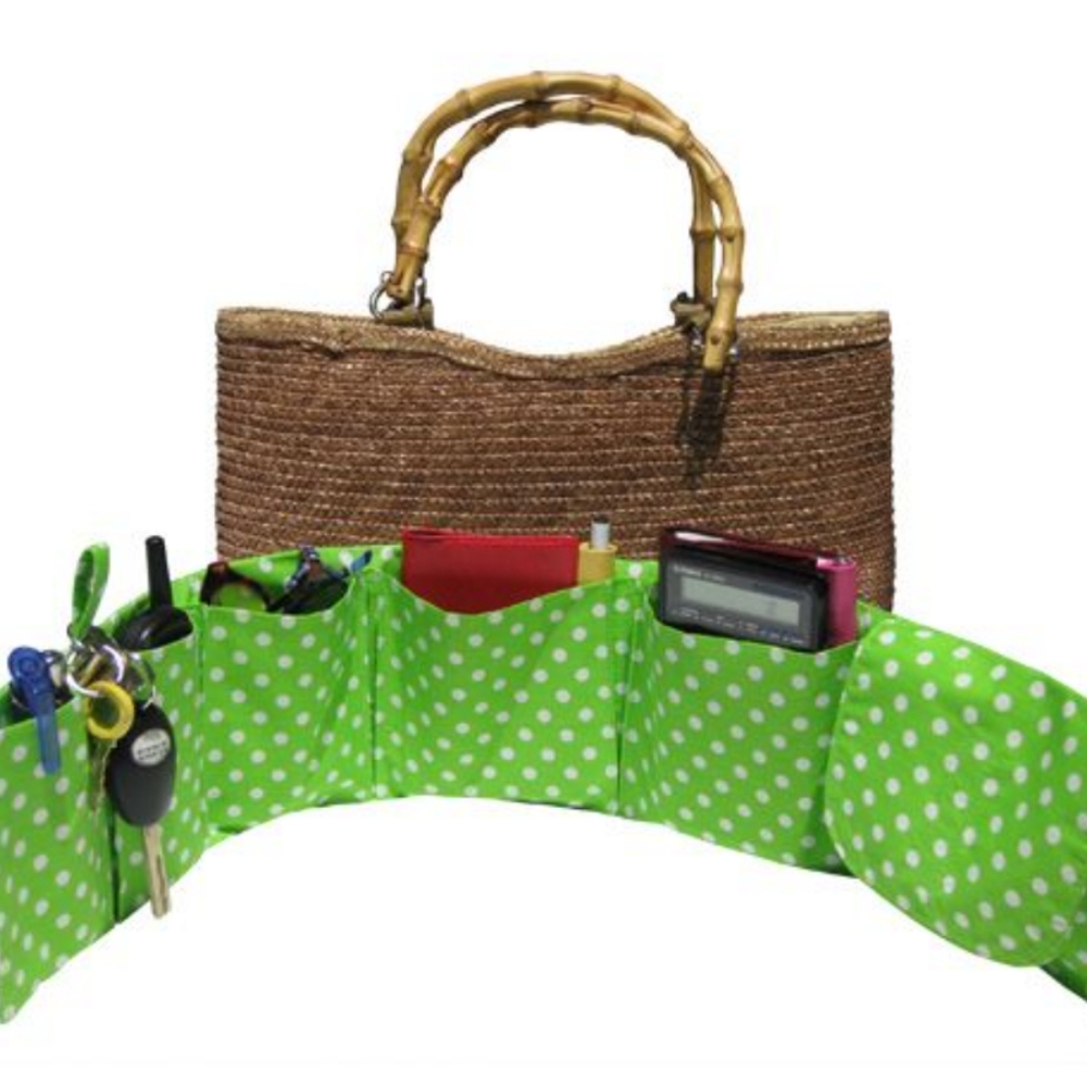 Pink Purse Organizer Insert Large 8 Pockets - Picture 7 of 7